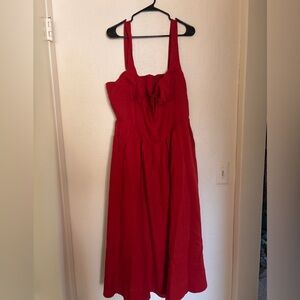 Quince Red Midi Dress